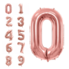 rosa gold Globos | Números 16" x 50u