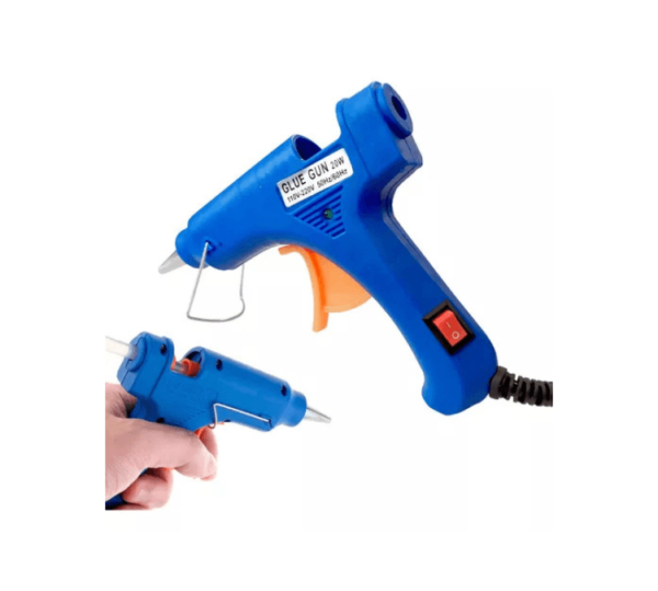 pistola-azul-20w Pistola para Silicona Reforzada con Botón | Fina o Gruesa