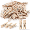 Broches de Madera x50 | Colores y Natural en 25 y 35 mm
