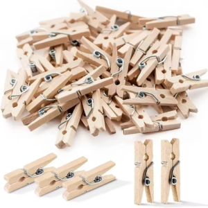 Broches de Madera x50 | Colores y Natural en 25 y 35 mm