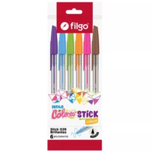Boligrafo Stick x 6u.