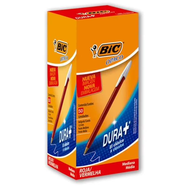 Bolígrafo Bic Opaco Rojo x 50u.