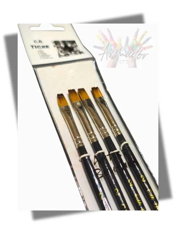 Pincel "Tigre" Premium Chato